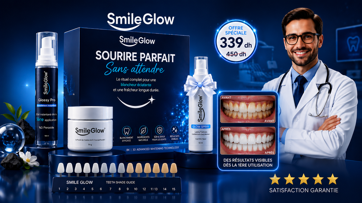 Pack Trio Smile Glow : Glossy Pro, Poudre de Charbon et Glow Spray